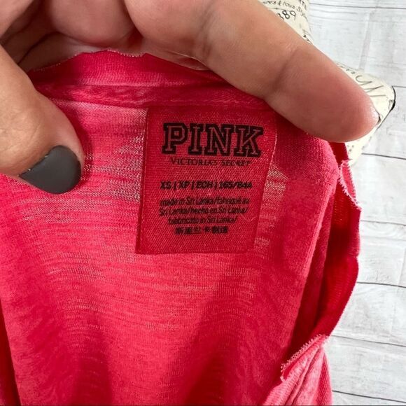 PINK by Victoria's Secret Long Sleeve Burnout Distressed Tee Size Extra Small - Picture 11 of 13